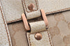 Authentic GUCCI Shoulder Hand Bag Purse GG Canvas Leather 124286 Beige 8592F