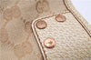 Authentic GUCCI Shoulder Hand Bag Purse GG Canvas Leather 124286 Beige 8592F