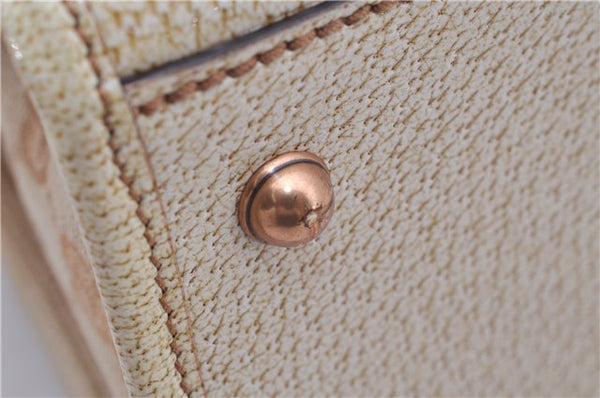 Authentic GUCCI Shoulder Hand Bag Purse GG Canvas Leather 124286 Beige 8592F