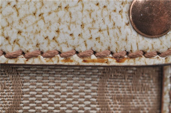 Authentic GUCCI Shoulder Hand Bag Purse GG Canvas Leather 124286 Beige 8592F