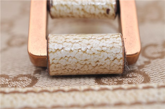 Authentic GUCCI Shoulder Hand Bag Purse GG Canvas Leather 124286 Beige 8592F