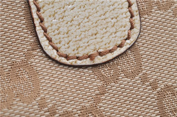 Authentic GUCCI Shoulder Hand Bag Purse GG Canvas Leather 124286 Beige 8592F