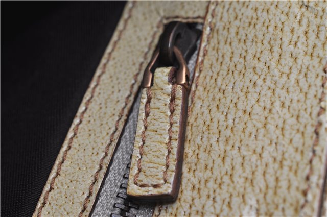 Authentic GUCCI Shoulder Hand Bag Purse GG Canvas Leather 124286 Beige 8592F
