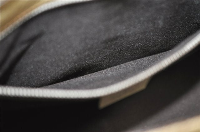 Authentic GUCCI Shoulder Hand Bag Purse GG Canvas Leather 124286 Beige 8592F