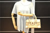 Authentic GUCCI Shoulder Hand Bag Purse GG Canvas Leather 124286 Beige 8592F