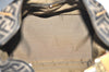 Authentic FENDI Vintage Zucca Hand Bag Purse Canvas Leather Brown 8593F