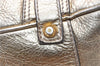 Authentic BURBERRY Vintage Leather Shoulder Hand Tote Bag Purse Gold 8594F