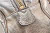 Authentic BURBERRY Vintage Leather Shoulder Hand Tote Bag Purse Gold 8594F