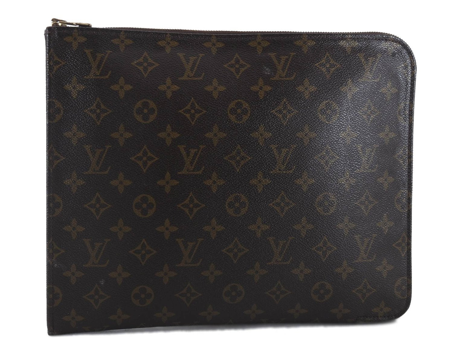 Auth LOUIS VUITTON Monogram Poche Documents 33 Document case M53457 LV 8597C