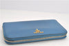 Authentic PRADA Saffiano Leather Long Wallet Purse Blue Box 8600F