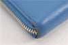 Authentic PRADA Saffiano Leather Long Wallet Purse Blue Box 8600F