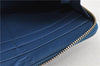 Authentic PRADA Saffiano Leather Long Wallet Purse Blue Box 8600F