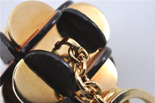 Auth Louis Vuitton Monogram Porte Cles Flowering Key Ring Brown M67289 Box 8601F