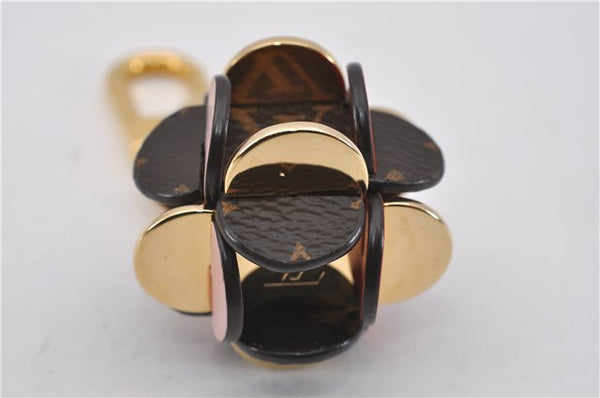 Auth Louis Vuitton Monogram Porte Cles Flowering Key Ring Brown M67289 Box 8601F