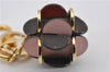 Auth Louis Vuitton Monogram Porte Cles Flowering Key Ring Brown M67289 Box 8601F