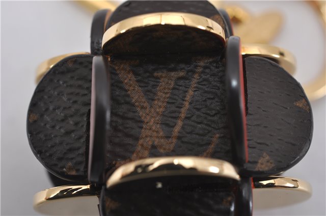 Auth Louis Vuitton Monogram Porte Cles Flowering Key Ring Brown M67289 Box 8601F