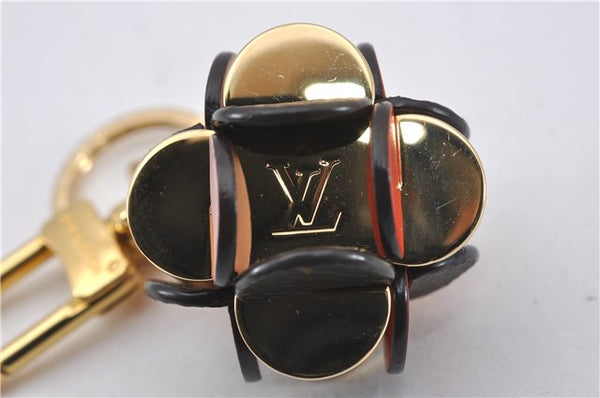 Auth Louis Vuitton Monogram Porte Cles Flowering Key Ring Brown M67289 Box 8601F