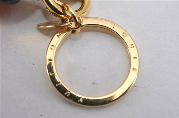 Auth Louis Vuitton Monogram Porte Cles Flowering Key Ring Brown M67289 Box 8601F