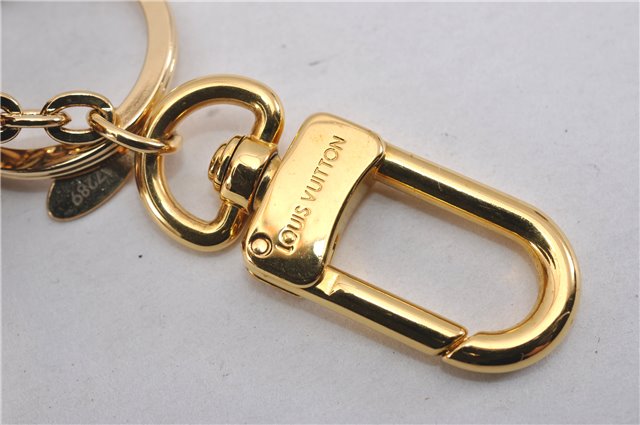 Auth Louis Vuitton Monogram Porte Cles Flowering Key Ring Brown M67289 Box 8601F