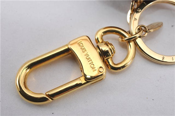 Auth Louis Vuitton Monogram Porte Cles Flowering Key Ring Brown M67289 Box 8601F
