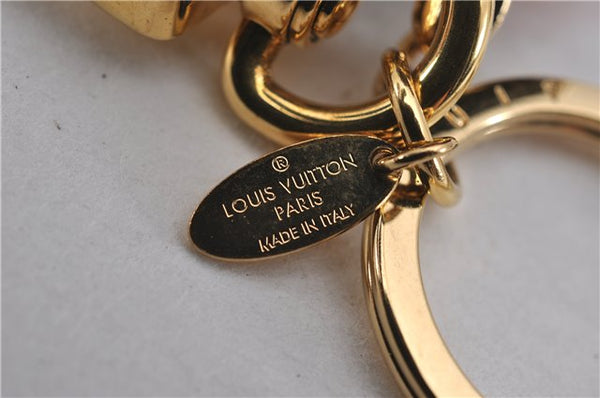 Auth Louis Vuitton Monogram Porte Cles Flowering Key Ring Brown M67289 Box 8601F