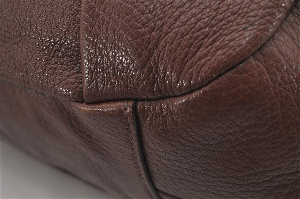Authentic PRADA Vintage Leather Nappa 2Way Shoulder Tote Bag Brown 8603F
