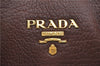 Authentic PRADA Vintage Leather Nappa 2Way Shoulder Tote Bag Brown 8603F