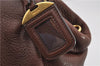 Authentic PRADA Vintage Leather Nappa 2Way Shoulder Tote Bag Brown 8603F