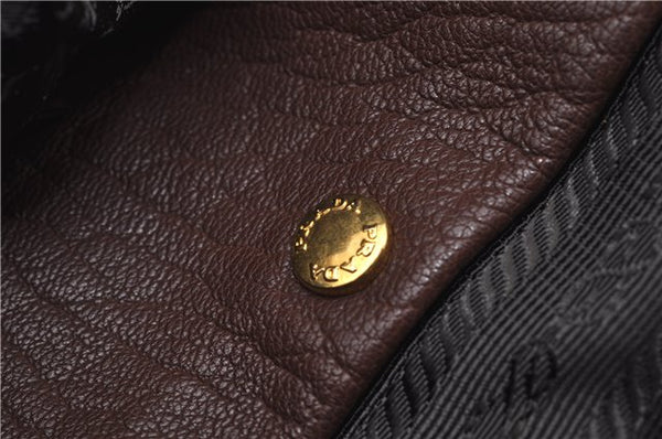 Authentic PRADA Vintage Leather Nappa 2Way Shoulder Tote Bag Brown 8603F