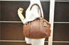 Authentic PRADA Vintage Leather Nappa 2Way Shoulder Tote Bag Brown 8603F