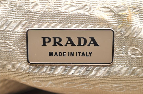 Authentic PRADA Nylon Leather Shoulder Hand Bag Purse Ivory 8605C