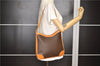 Authentic CELINE Macadam Blason Pattern Shoulder Bag PVC Leather Brown 8605F