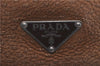 Authentic PRADA Suede Shoulder Hand Bag Purse Brown 8606C