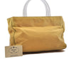 Authentic PRADA TESSUTO TRASP Plastic Nylon Hand Bag Purse B8832 Yellow 8607C