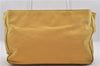 Authentic PRADA TESSUTO TRASP Plastic Nylon Hand Bag Purse B8832 Yellow 8607C