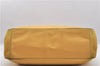 Authentic PRADA TESSUTO TRASP Plastic Nylon Hand Bag Purse B8832 Yellow 8607C