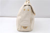 Authentic Salvatore Ferragamo Gancini Leather Shoulder Bag Purse Ivory 8607F