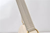 Authentic Salvatore Ferragamo Gancini Leather Shoulder Bag Purse Ivory 8607F