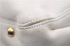 Authentic Salvatore Ferragamo Gancini Leather Shoulder Bag Purse Ivory 8607F