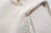 Authentic Salvatore Ferragamo Gancini Leather Shoulder Bag Purse Ivory 8607F