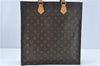 Authentic Louis Vuitton Monogram Sac Plat Hand Bag M51140 LV Junk 8608C