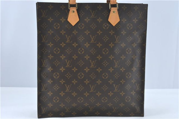 Authentic Louis Vuitton Monogram Sac Plat Hand Bag M51140 LV Junk 8608C