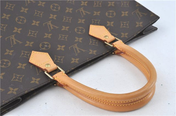 Authentic Louis Vuitton Monogram Sac Plat Hand Bag M51140 LV Junk 8608C