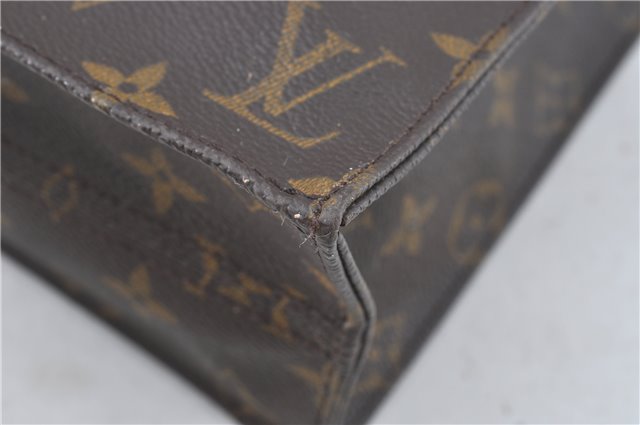 Authentic Louis Vuitton Monogram Sac Plat Hand Bag M51140 LV Junk 8608C