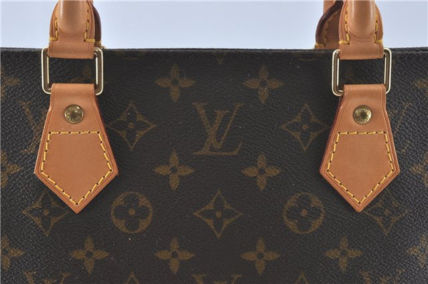 Authentic Louis Vuitton Monogram Sac Plat Hand Bag M51140 LV Junk 8608C