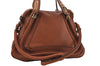 Authentic Chloe Paraty 2Way Shoulder Hand Bag Leather Brown 8609D