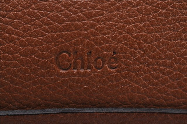 Authentic Chloe Paraty 2Way Shoulder Hand Bag Leather Brown 8609D