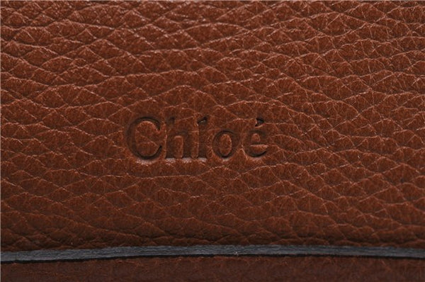 Authentic Chloe Paraty 2Way Shoulder Hand Bag Leather Brown 8609D