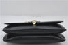 Authentic CELINE Vintage Chain Hand Bag Purse Leather Black 8609E