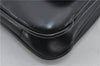 Authentic CELINE Vintage Chain Hand Bag Purse Leather Black 8609E